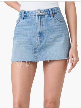 NORDSTROM Blank NYC Light Blue Distressed Denim Mini Skirt